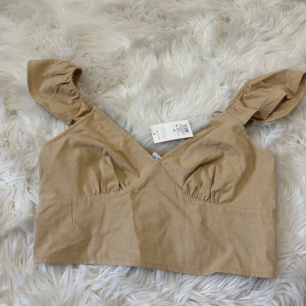 A New Day Tan Crop Top